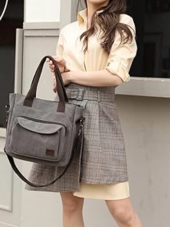 K2 Classic Fashion Handbags - NWOT Large Capacity Crossbody Bag Canvas Handbag Retro Tote Bag Satchel